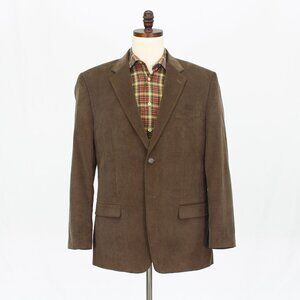 Calvin Klein 46R Brown Blazer Sport Coat Jacket 2-Button Solid T937